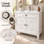 Freestanding Standard Free Standing Single Double Single Vanity Bathroom Vanity With Ceramic Top
