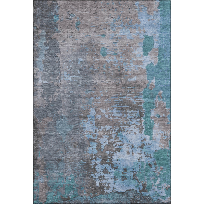 Premium Machine Washable Mehara AMF1702 Abstract Rug, Rectangle 8' x 10'