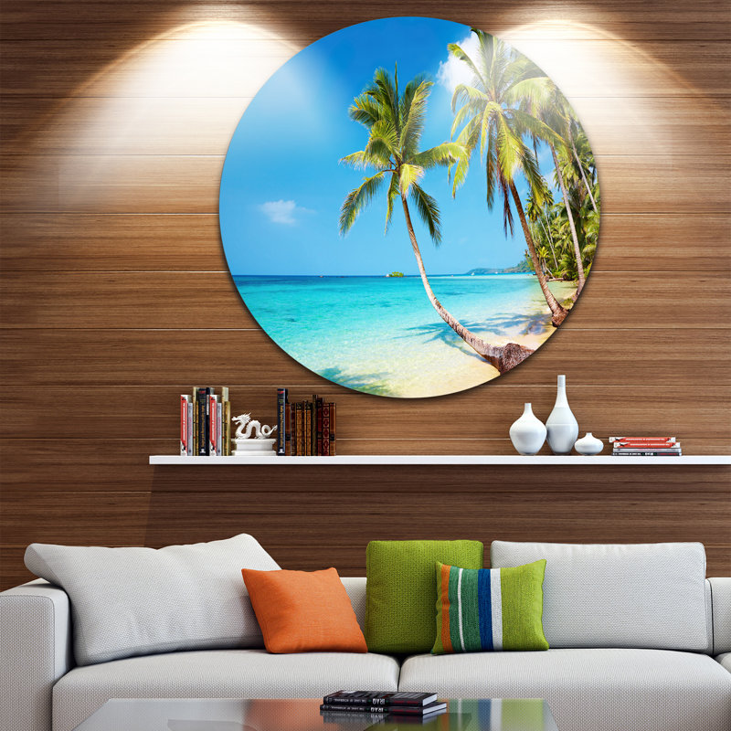 Photographie de toile côtière de plage tropicale côtière - Plage tropicale, H 23 po x l 23 po x P 1 po, Métal