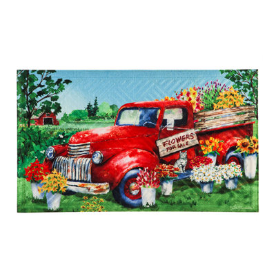 Tapis de porte d’extérieur anti-dérapant 30 x 18 Petersen
