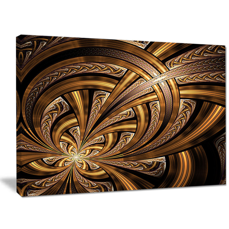 «Dark Orange Fractal Flower», impression sur toile tendue, H 20 po x l 20 po x P 1 po