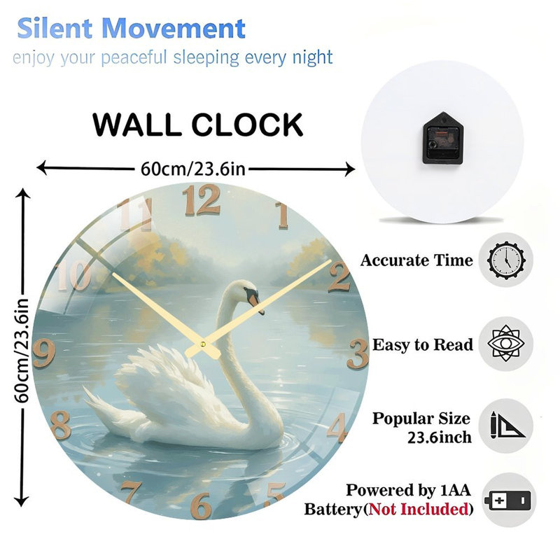 Horloge murale Swan