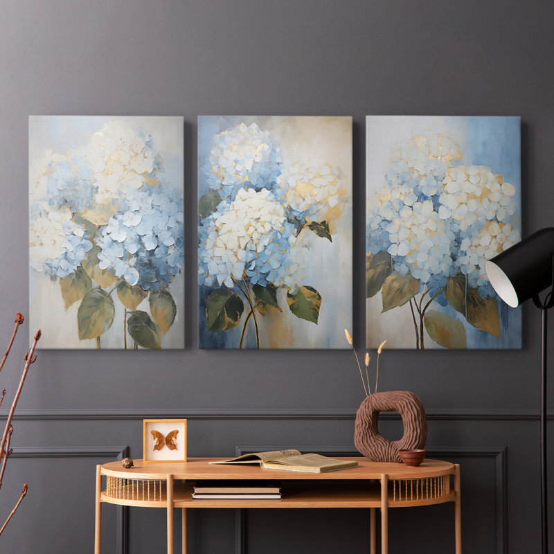 Floral Study Series XXXIX - Ensemble de toiles tendues avec châssis Premium - Prêt à être accroché