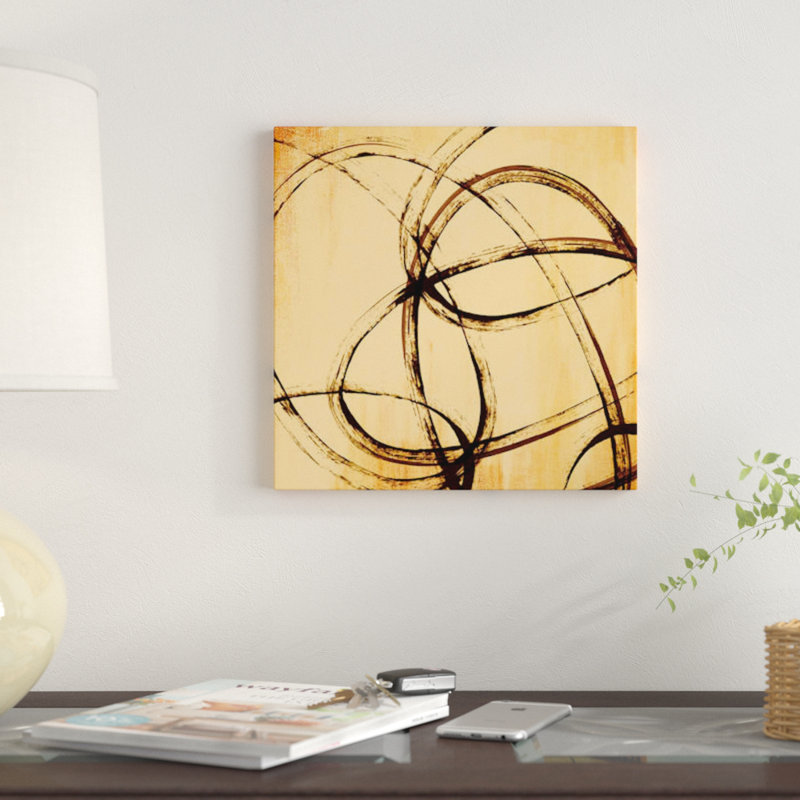 « loopy iii », impression sur toile, H 26 po x l 26 po x P 1,5 po, Pas de tapis, Toile tendue