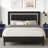 Diamond Tufted Upholstered Platform Bed Frame  with  Matching LED Nightstands Bedroom Set-1954300567-1954300565