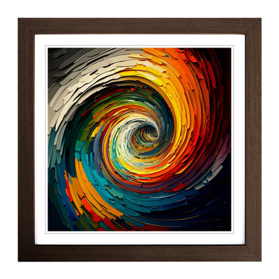 Hypnotize Palette Knife Painting - Framed Print