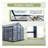 6X10 Ft Outdoor Polycarbonate Greenhouse Kit With Aluminum Frame, Walk-In Garden Green House With  Lockable Door & Adjustable Roof Vent, Backyard, Patio-113717572-113717573