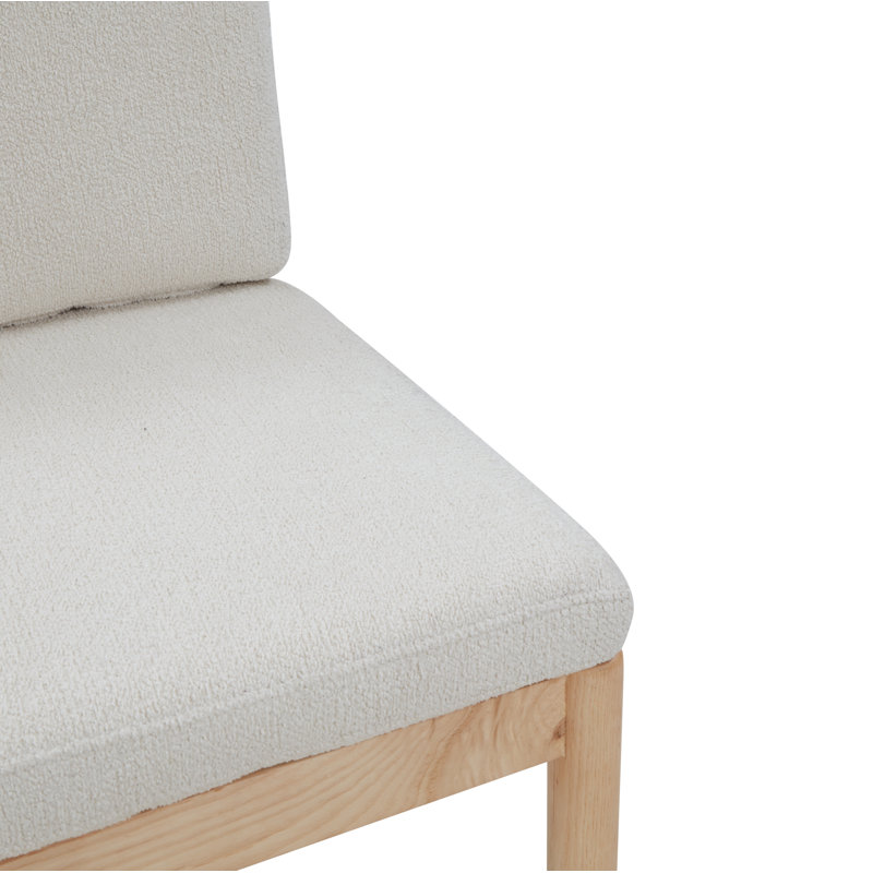 Chaise de salle à manger Carisa Boucle, Crème