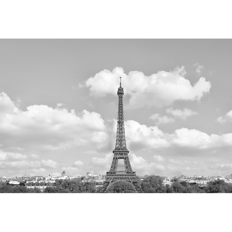Eiffel from Afar II - Photograph, 61 cm H x 91 cm W, Black Floater Frame