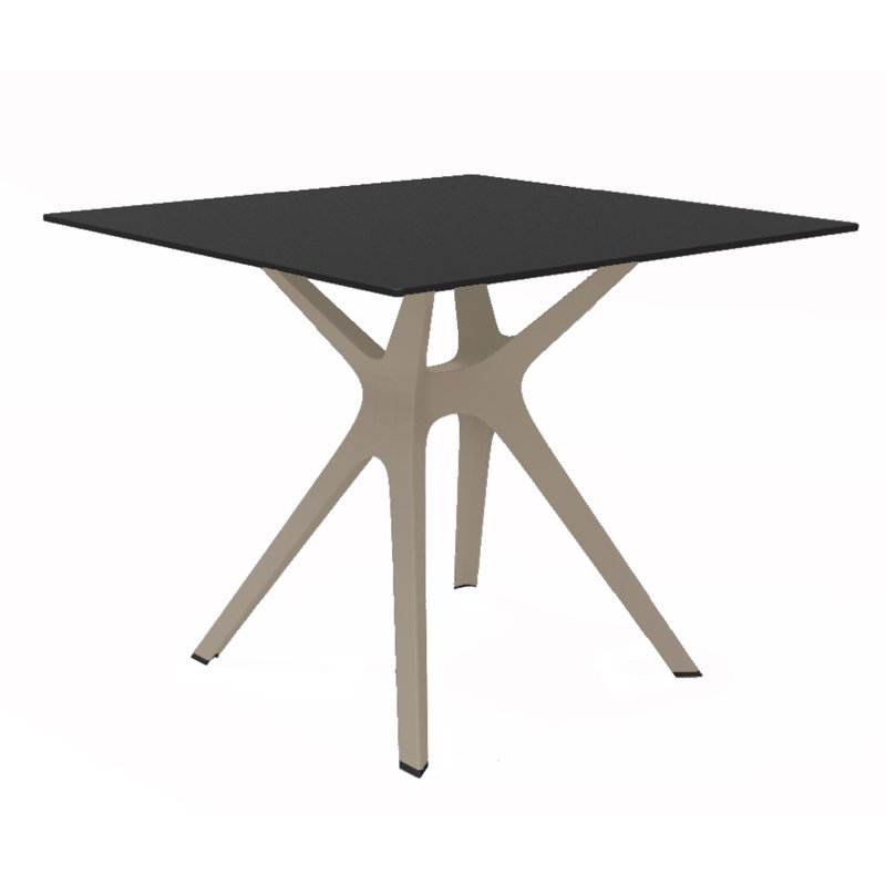 Table de salle à manger Vela S, Noir, Sable