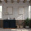 Armoire modulaire à 2 portes Nora, sans assemblage requis, finition noire et whisky-1213957867