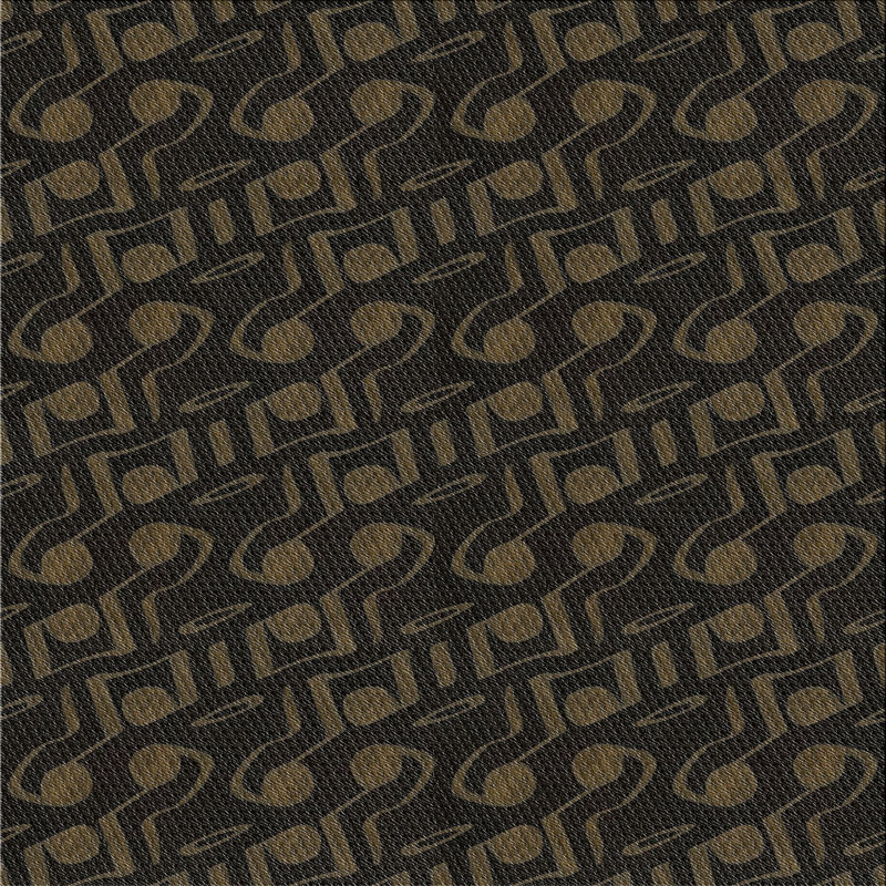 Tapis noir/brun à motifs, Carré 6 pi