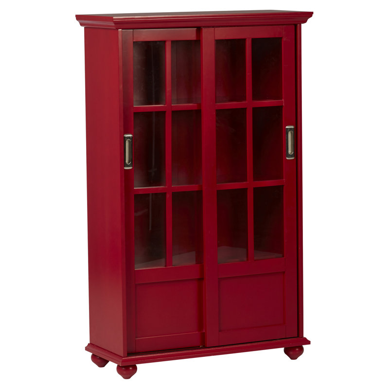 Bibliothèque standard de H 51 po x l 31,75 po, Rouge
