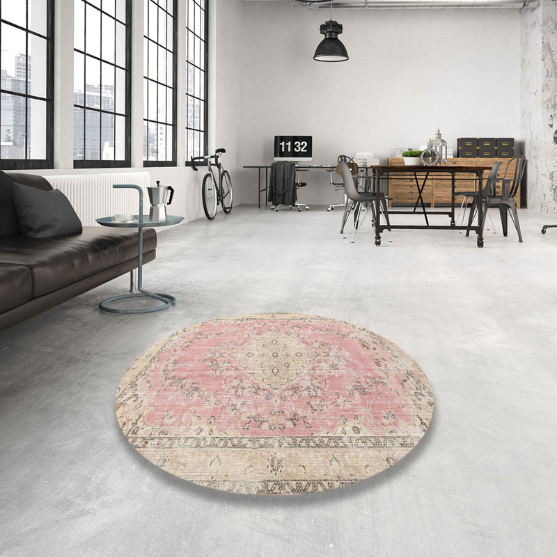 Aykeg Oriental Indoor Rug, Round 7'