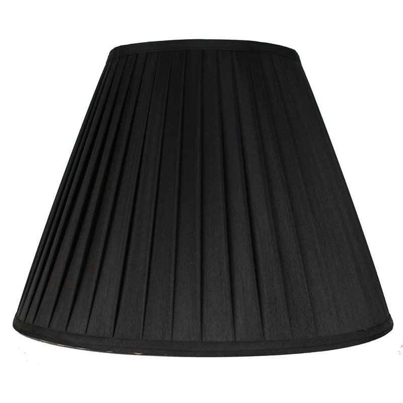 9'' H x 14'' W Silk Empire Lamp Shade, Black