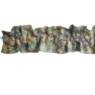 Cantonnière en mélange de coton Camouflage