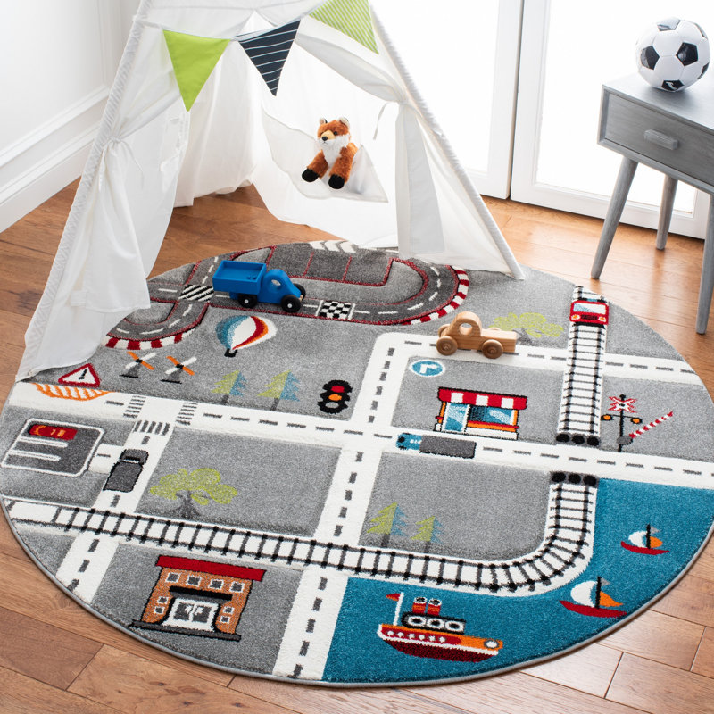 Hiles Polypropylene Plastic Rug, Round 4'
