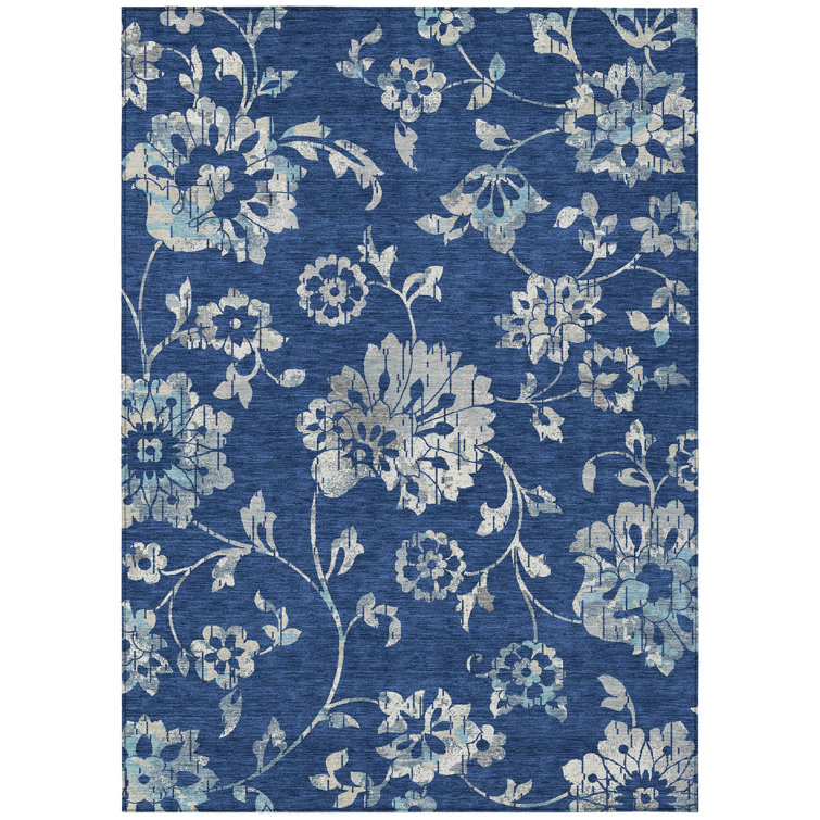 Charysse Washable Floral Indoor / Outdoor Rug