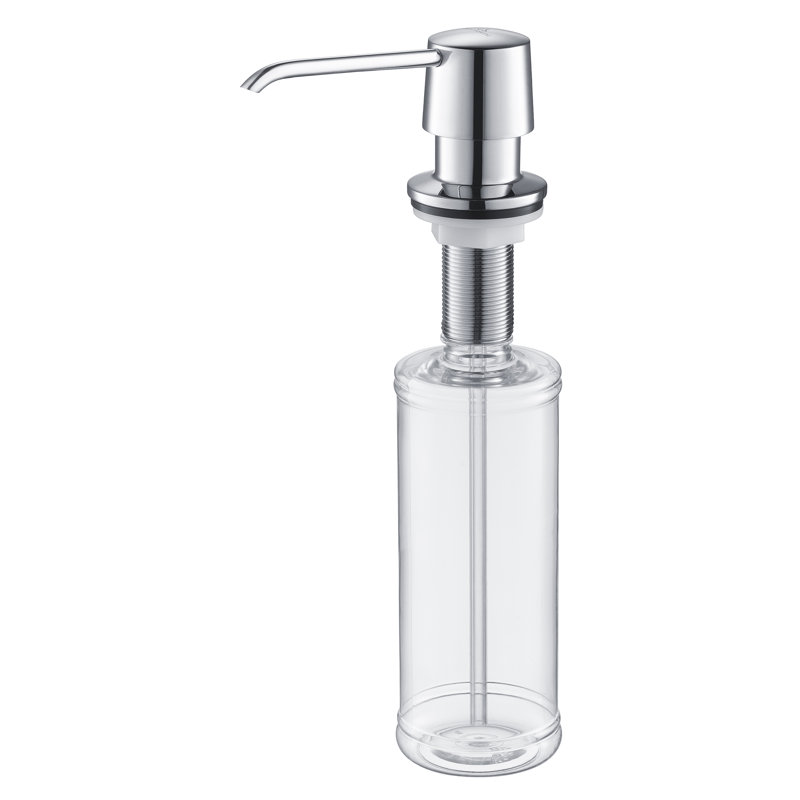 Distributeur de savon de cuisine et de salle de bain en laiton massif Blossom avec finition chromée, Chrome