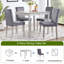 Ensemble de table de salle à manger en bois 5 pièces, ensemble de table de cuisine avec une table carrée et 4 chaises rembourrées, table de salle à manger en bois avec décoration en cristal et ensemble de chaises pour la cuisine, la salle à manger