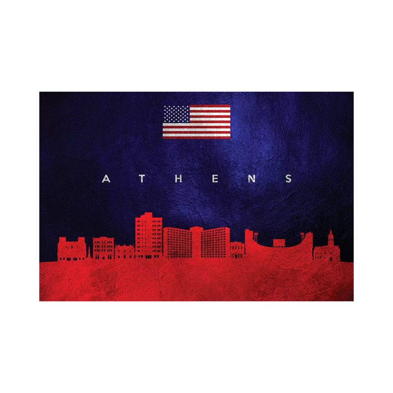 «Portland Oregon Skyline» par Adrian Baldovino, impression sur toile tendue, Athens, Géorgie, H 8 po x l 12 po x P 0,75 po