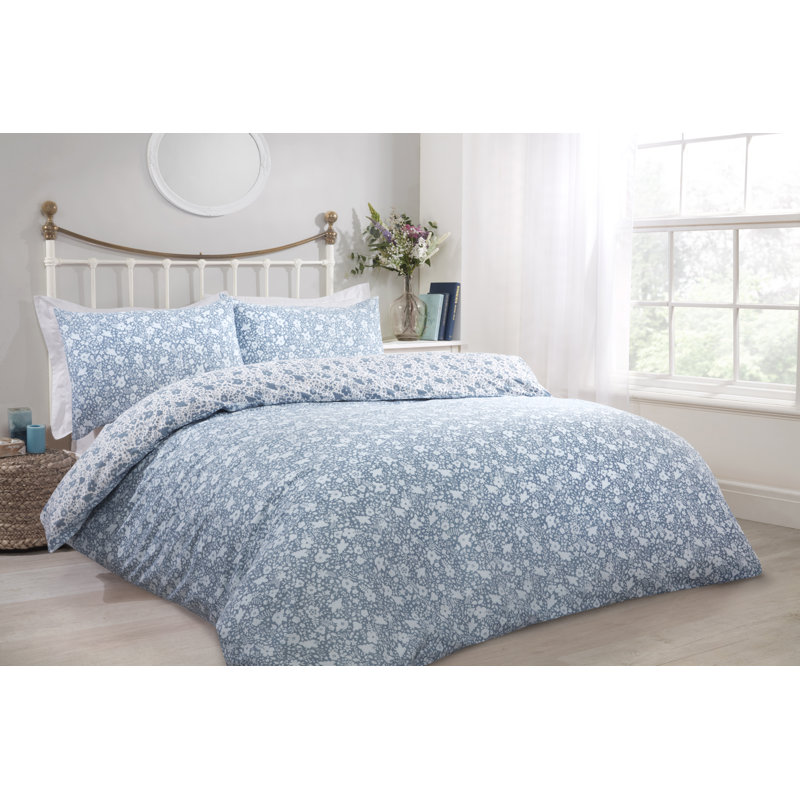 Gilcrease Polyester Floral Duvet Cover Set with Pillowcases Included, Double - 2 Standard Pillowcases