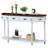 Retro Curved Wood Console Table, 52 Inch Circular Half Moon Sofa Table With Open Shelf And 2 Drawers, Solid Wood Entry Table For Living Room, Hallway-735449839
