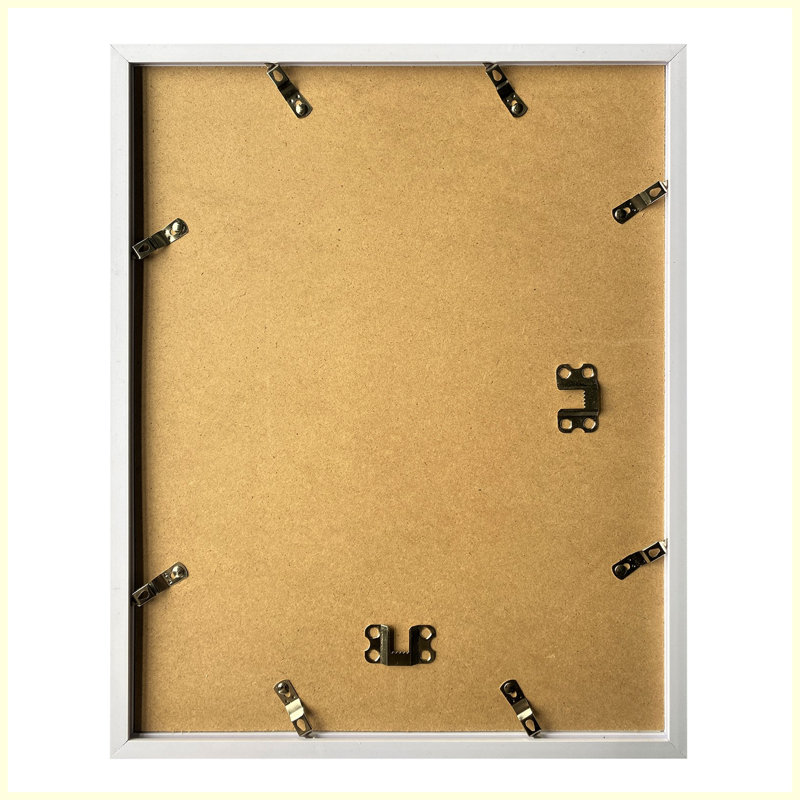 Cadre photo PVC blanc l 13,4 po x H 16,4 po, présentoir mural, paquet de 5 pour photos, œuvres d'art, affiches, White