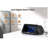 No Style Digital Mechanical Tabletop Clock with Alarm in Black