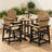 5-Piece Outdoor HDPE Bar Set, Patio Adirondack Chairs With 31.5" Round Table-122720759