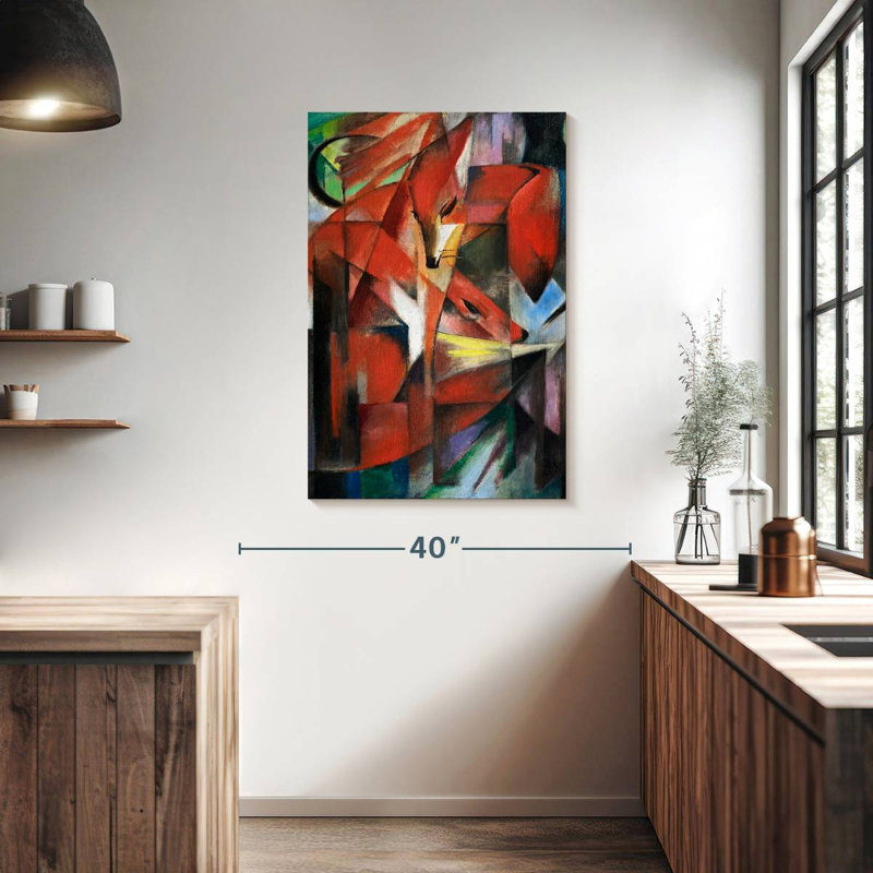 Brampt The Foxes 1913, 39" H x 26" W