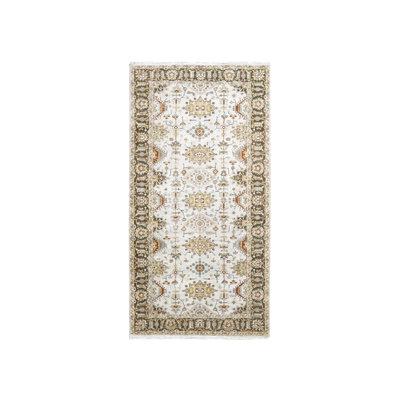 6'1" x 11'10" New Hand Knotted Ivory Wool Runner Oriental Rug - MOA10284409
