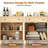 47'' Buffet Cabinet with Storage,Yacchi home Sideboard Rattan Cabinet with 2 Large Drawers-497930510