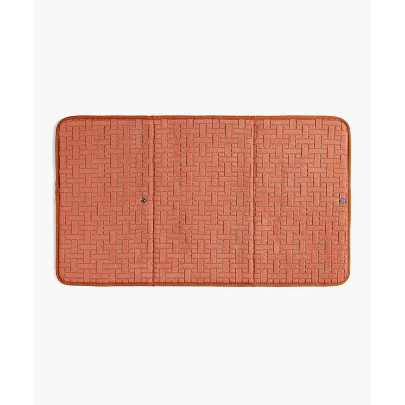 Terracotta Foldable Jacquard Dish Drying Mats Set of 2