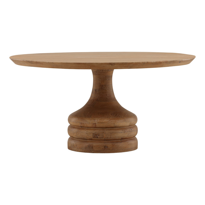 Meylin Dining Table Light Natural, 30" H x 60" L x 60" W, Light Natural
