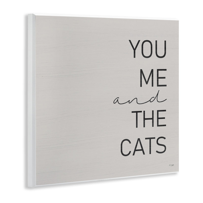 Plaque murale Minimal You Me & Cats, design par Jaxn Blvd.