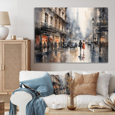 «Fashion Couture Cityscape», art mural encadré