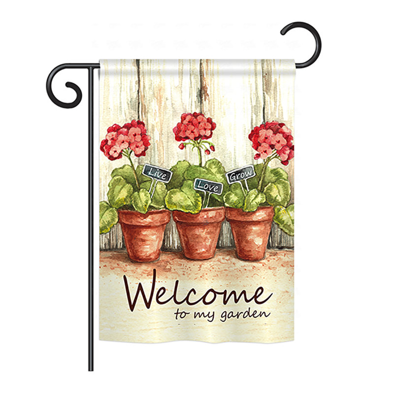 « welcome to my jardin », inspiration d’inspiration douce à la maison, ensemble de 13 po x 18,5 po à double face