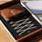 Rectangular Glass Ottoman Tray - 304 Stainless Steel & Solid Wood Oak Decorative Tray
