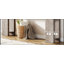 Console de style campagnard extra long 70,9 pouces, canapé en bois étroit avec rangement pour le salon et le vestibule