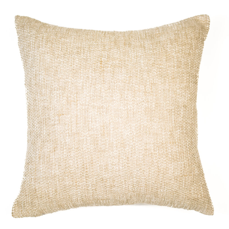 Feather Reversible Throw Pillow, Natural