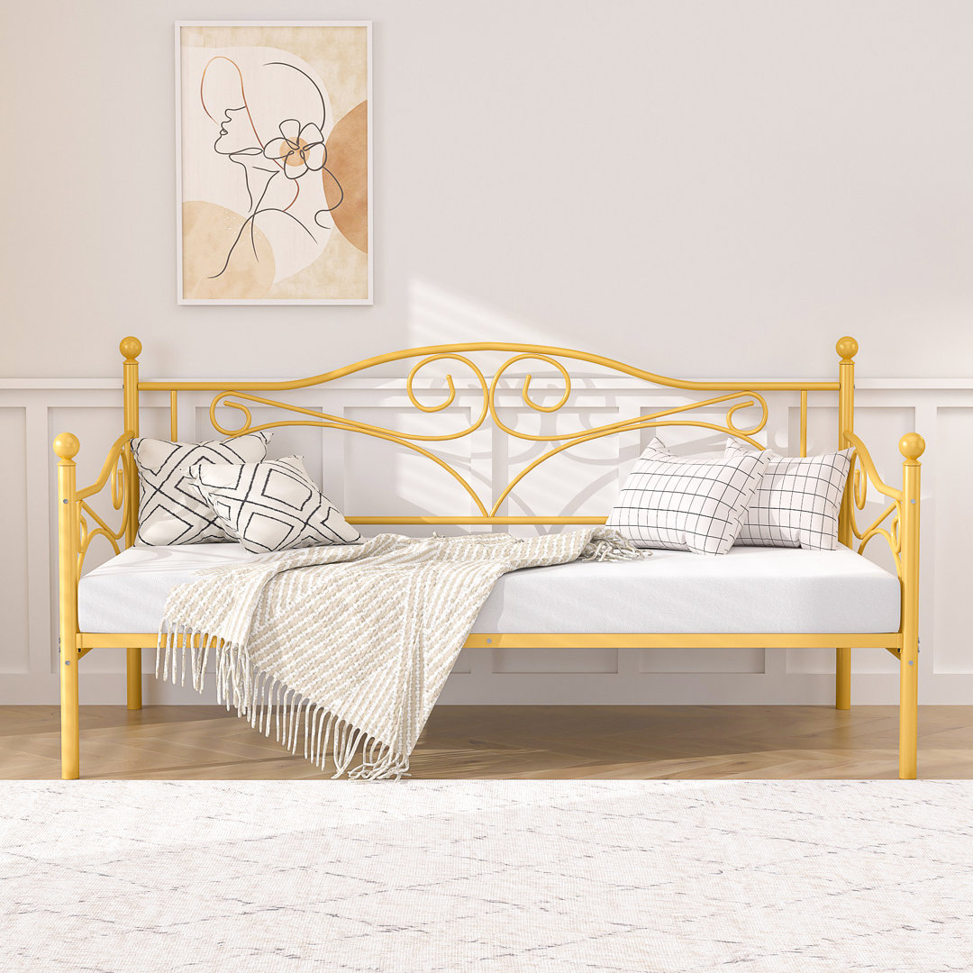 Korecky Daybed 17 Stories Color: Gold