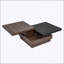 Table basse rotative à plateau carré avec grain de bois et rangement caché pour le salon-494316530