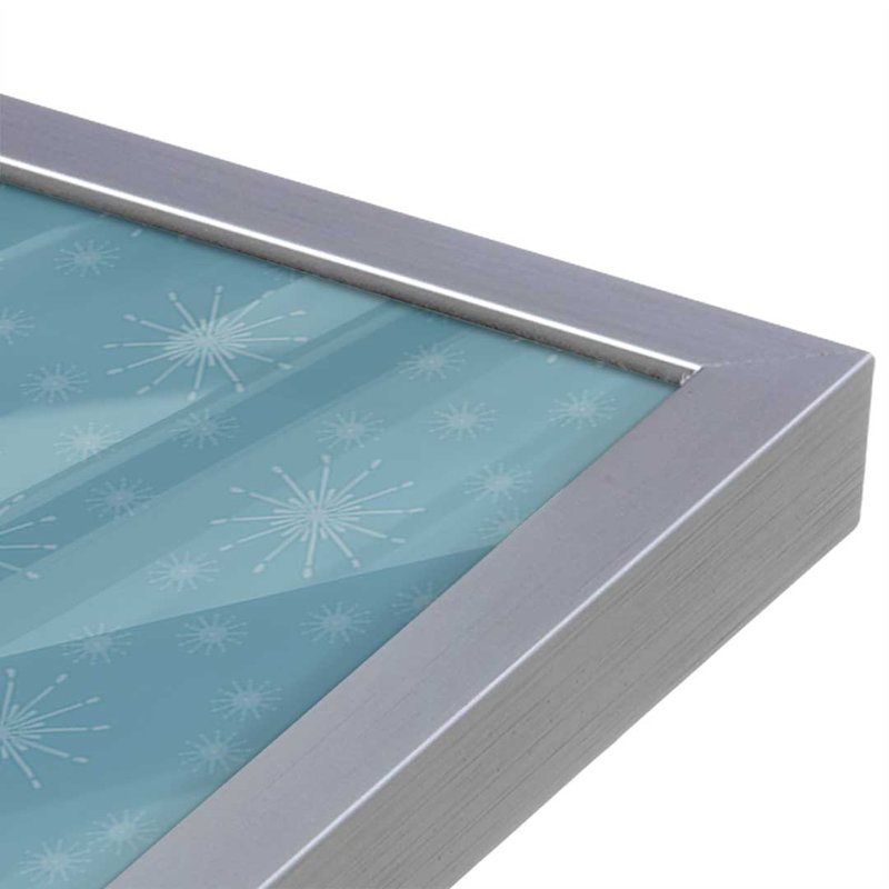 «Ducks in the Snow X» par Yvette St. Amant, reproduction d'art, H 12 po x l 12 po, Argent argent