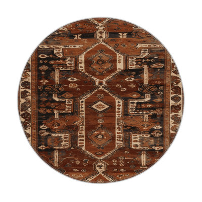 Turkish Brown Indoor and Outdoor Area Rug