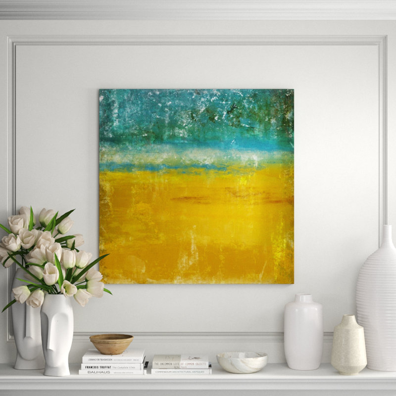 Chroma Horizons III Painting by Austin Beiv, Knife Gel, 47" H x 47" W