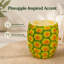 Pineapple Resin Accent Stool, 12.4 x 14 Inches, Yellow