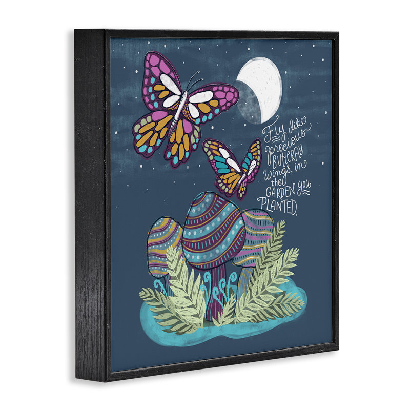 «Fly Like Precious Butterfly Wings», art giclée encadré, design par Connie Summers, H 24 po x l 24 po