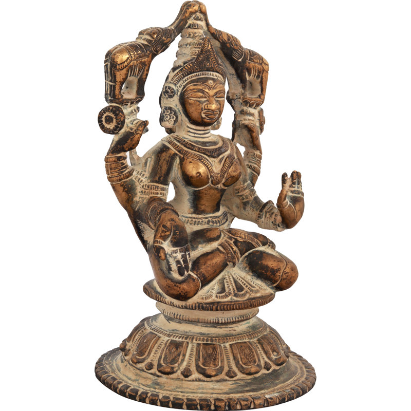 Figurine Gajalakshmi, Brun antique