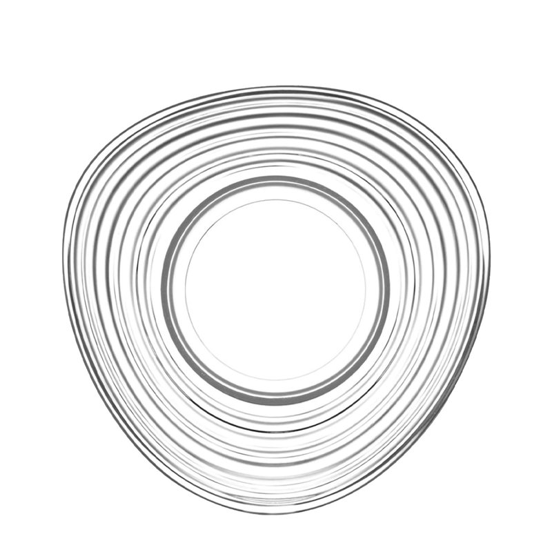 LAV - Derin Glass Tea Cup Saucers - 13cm, 12